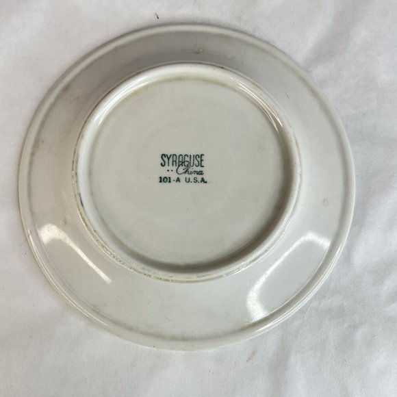 2 Syracuse China Dewitt Clinton Bread And Butter Plates Bird Of Paradise Pilgrim - Picture 6 of 6